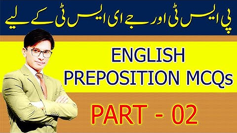 English Grammar Prepositions for PST JEST Test | PART - 02 | Important Preposition MCQs