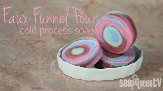 Make Faux Funnel Pour Cold Process Soap | Bramble Berry Make Faux Funnel Pour Cold Process Soap | Bramble Berry