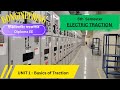 EE| 5thsem |ELECTRIC TRACTION UNIT 1 - Basics of Traction| In Bengali