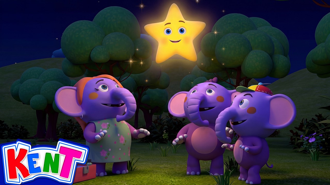 Twinkle Twinkle Little Star ⭐| Classic Nursery Rhymes | Kent The Elephant