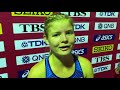 Allie Ostrander after bittersweet PB at 2019 Worlds