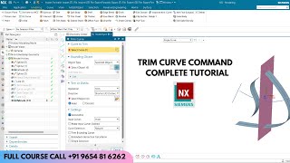 HINDI | 117. Trim Curve Command NX | Full Course WhatsApp / Call  +919654 81 6262