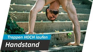 Im Handstand TREPPEN hoch LAUFEN - Tutorial | Andiletics