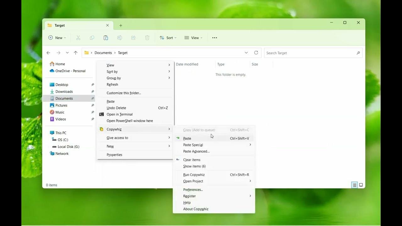 Windows automatically backup files into new compressed files zip