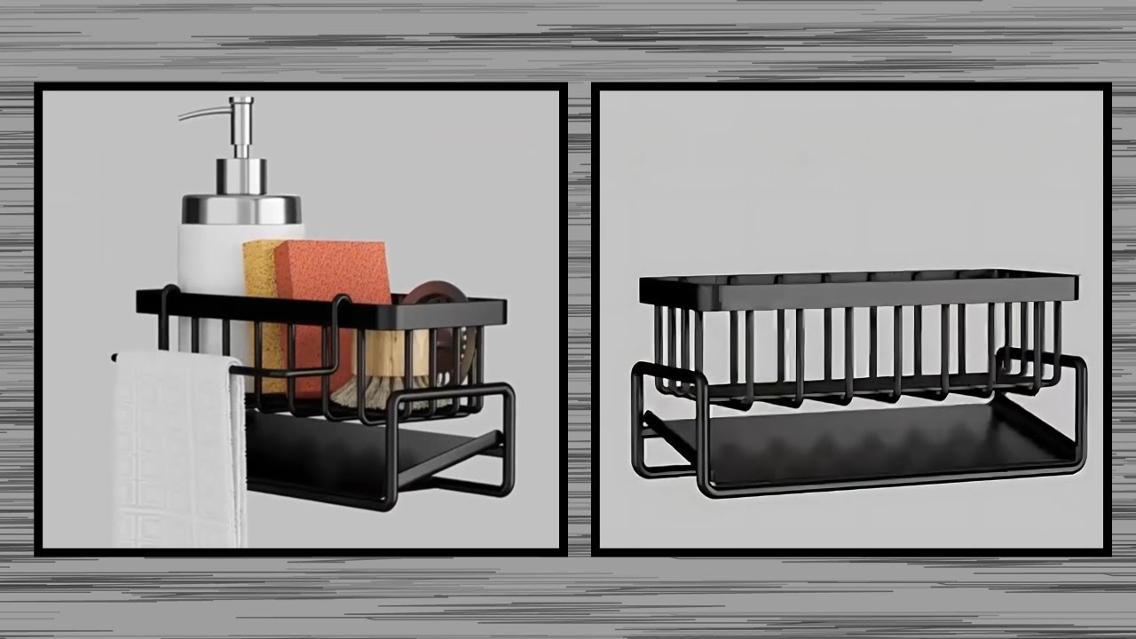 Organisateur d’évier ViWaVee | Rangement Cuisine avec Vidange Automatique & Gain de Place