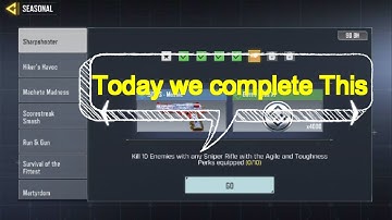 Kill 10 Enemies with any sniper rifle with agile and toughness perk equipped in CODM || #ForwardUD