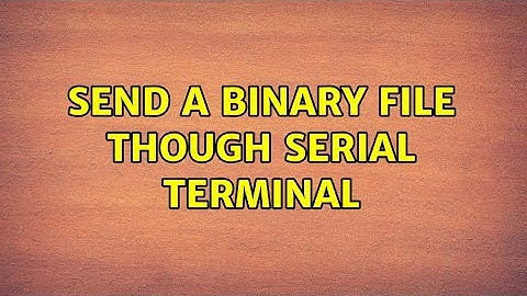 Send a binary file though serial terminal (2 Solutions!!)