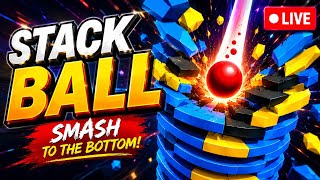 🔴 STACK BALL LIVE 🔥 | Endless Ball Drop Challenge | Can I Reach the Top? 😱 screenshot 4