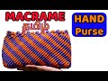 Tamil macrame hand purse tutorialdiy macrame  clutch  making