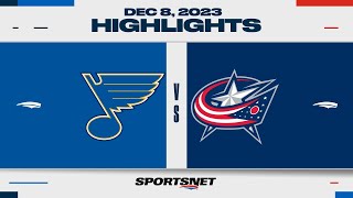 NHL Highlights | Blues vs. Blue Jackets - December 8, 2023