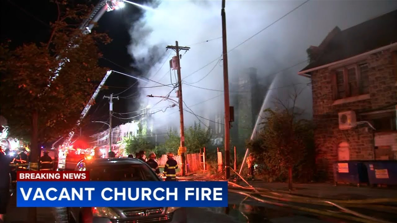 2-alarm fire damages vacant church building in West Philadelphia