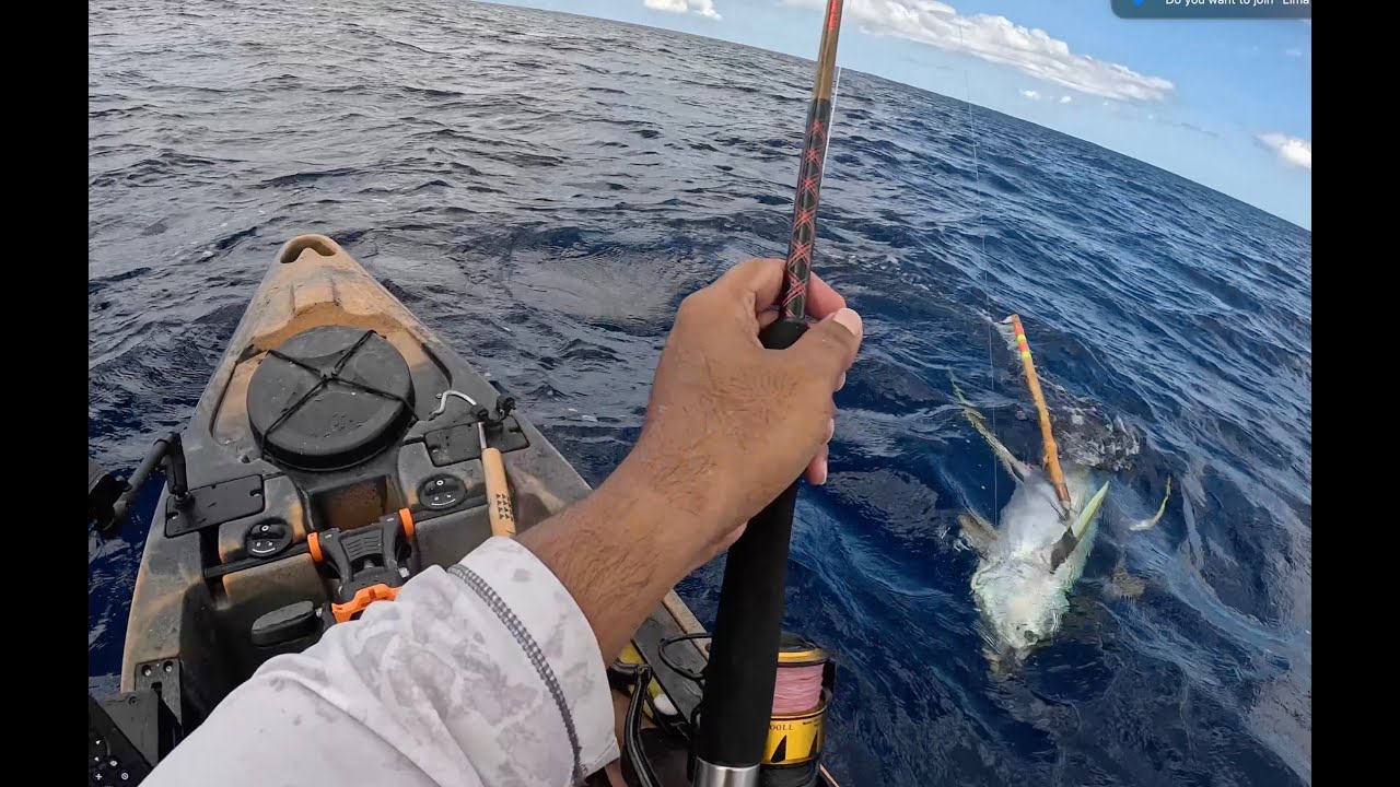 FIGHTING A GIANT TUNA! THE CATCH OF A LIFETIME! Kayak Fishing Hawaii! 
