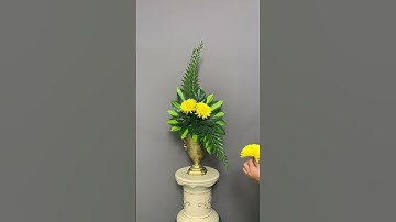 Cách cắm hoa Cúc vàng đơn giản