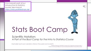 Stats Boot Camp:  Scientific Notation