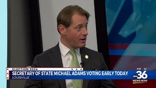 Secretary of State Adams says vote early to avoid lines.