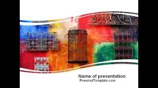 Wall Art PowerPoint Template by PoweredTemplate.com