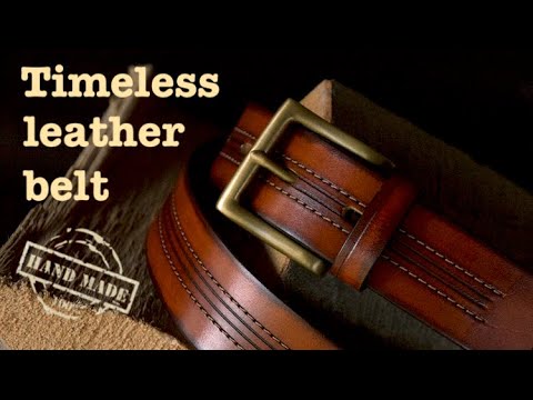 Leather belt | Handmade | Mens belt | ASMR - YouTube