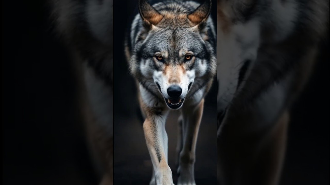 A Wolf Defended Its Pup From a Sudden Threat 