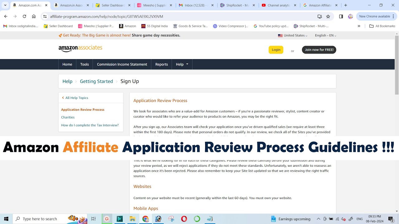 Amazon Affiliate Application Review Process Guidelines !!! - YouTube