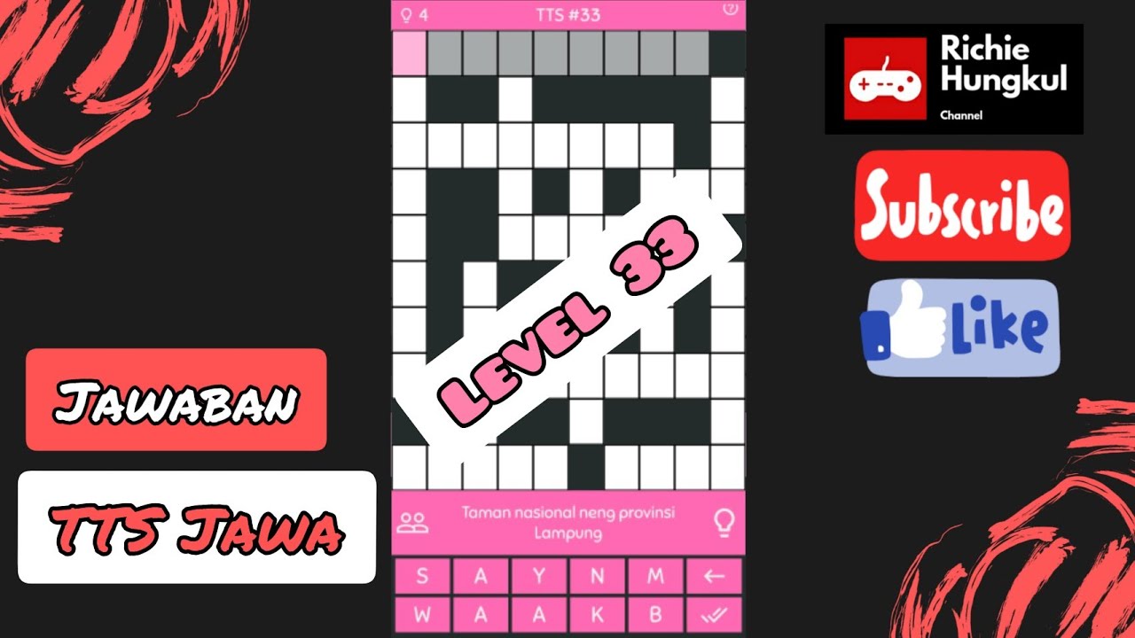 Jawaban Tts Jawa Level 33 Youtube