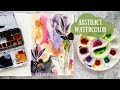 Abstract Watercolor Art Journal Page