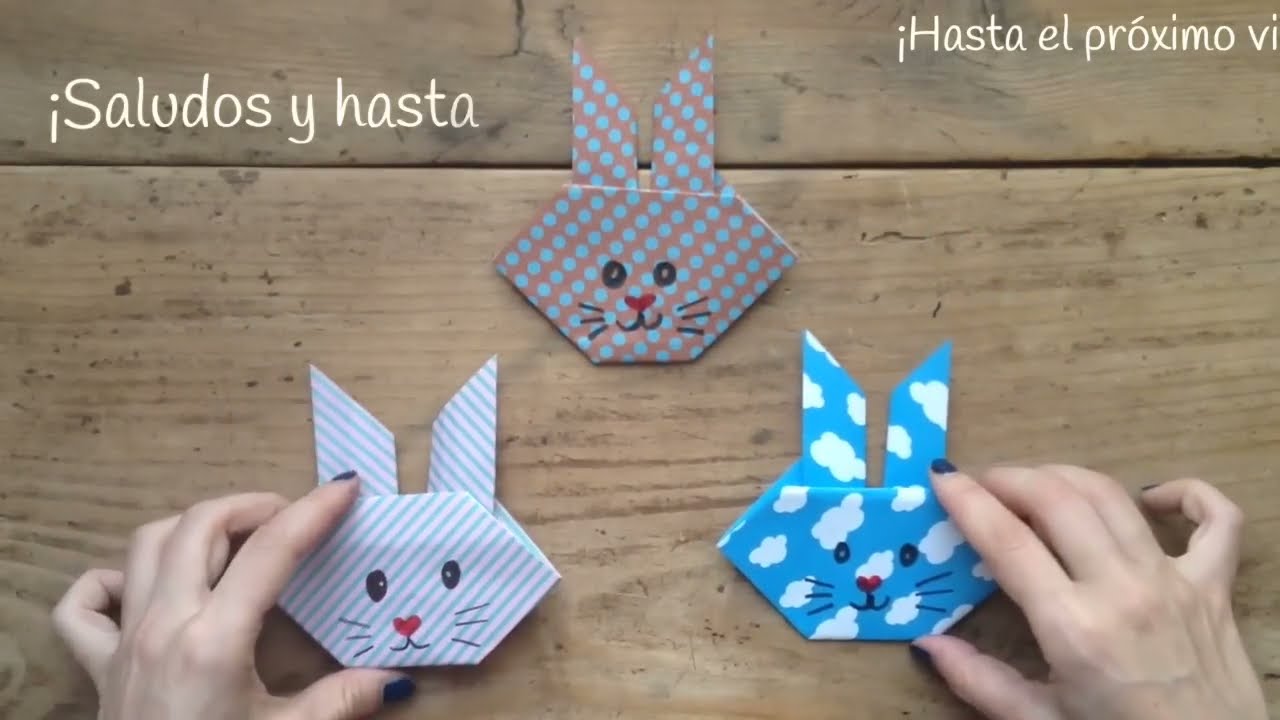 Conejo De Origami Fácil Para Niños Manualidades De