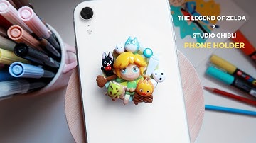 ⚔️ Zelda x Ghibli  ⛩ Polymer Clay Phone Grip/Holder Process