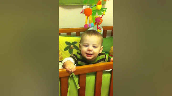 Baby laughs and purrs