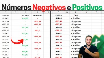 Organizar Positivo e Negativo em Cada Coluna e Converter Negativo para Positivo no Excel