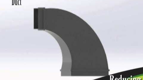 REDUCING RADIUS ELBOW LEFT OR RIGHT // CODO REDUCCION HACIA DERECHA O IZQUIERDA DUCTO RECTANGULAR