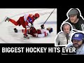 British Blokes React to The Biggest Hockey Hits Ever!! (REACTION!!)