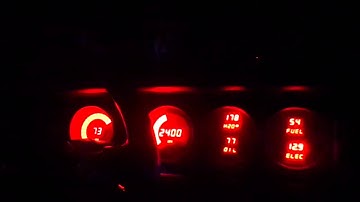 Intellitronix 3rd Gen Firebird digital dash running at night