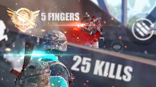 PUBG Mobile, Try 5 Finger Claw   Gyro, 25 Kills