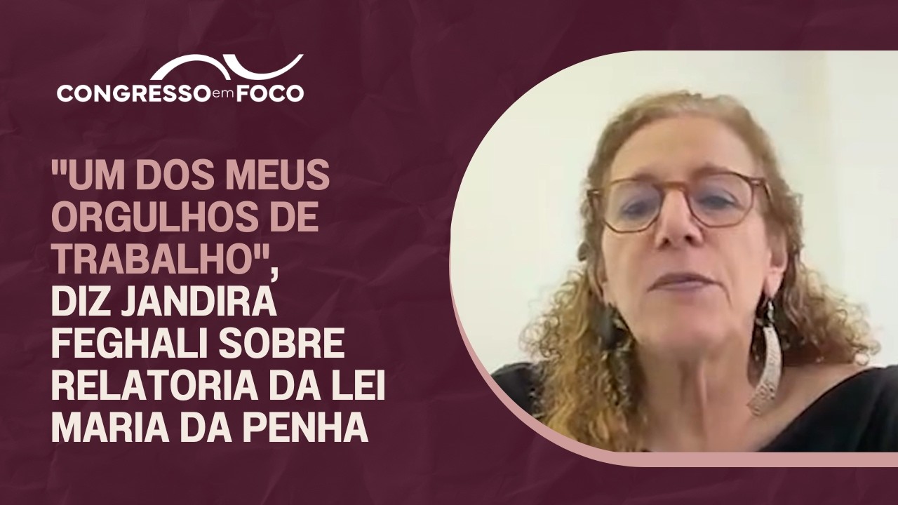 "Um dos meus orgulhos de trabalho", diz Jandira Feghali sobre relatoria da Lei Maria da Penha "Um dos meus orgulhos de trabalho", diz Jandira Feghali sobre relatoria da Lei Maria da Penha