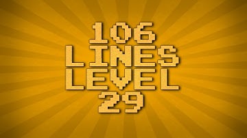 NES Tetris - 106 Lines on the Killscreen (PB)