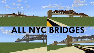 Minecraft: All 3 NYC bridges - New York, NY
