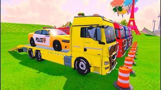 POLICE, FIRE &amp; AMBULANCE TRANSPORTED BY MAN TRUCKS! - FS22