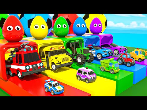 Color Balls x Sing A Song! | Wheels On The Bus, Ten In The Bed | Baby Nursery Rhymes x Kids Songs