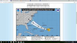 اخر توقعات اعصار فلورنس الذي سيضرب السواحل الشرقية للولايات المتحدة الامريكية