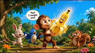 🐵🍌 Tuku the Monkey and the Magical Banana ✨ | Funny Cartoon Story for Kids | Kids Animation