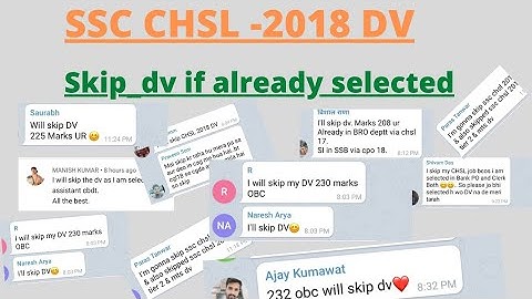 ssc chsl 2018 document verification (DV) । SSC CHSL 2018 DV/SSC CGL 2019/Request to all/