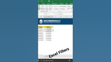 Excel Filters #engineeringly #projectmanagement #excel #msexcel #explore #exceltutorial #filter