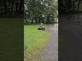 5 Year Old Riding His 4 Wheeler Through Puddles In The Pouring Rain