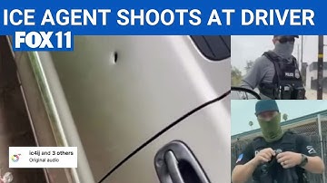 ICE agent shoots at car, smashes window