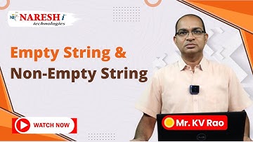 How to Identify Empty & Non-Empty Strings in Python | NareshIT