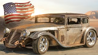 82 year old builds HOT RODS / RAT RODS in the USA! *driving helicopter*