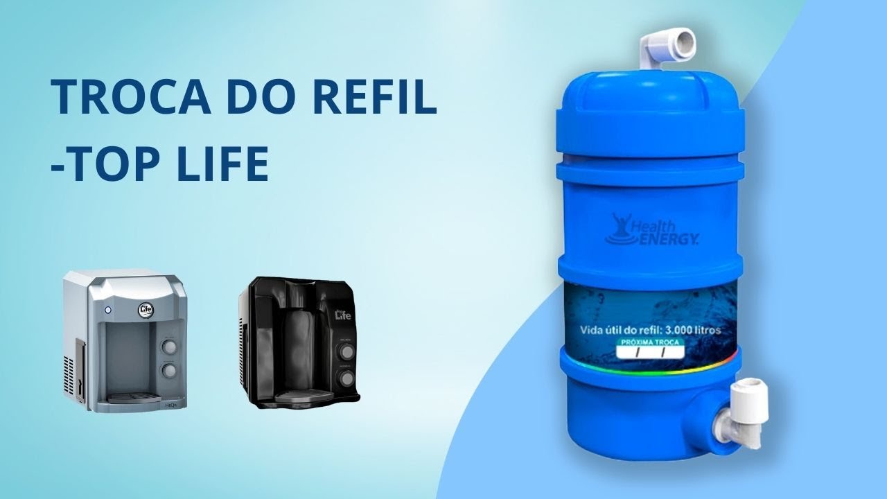 Top Life Como trocar o refil do purificador Top Life de água Alcalina | Minas ...
