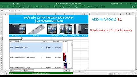Ứng dụng Excel (Hàm BS_PIC Add-in A-Tools)