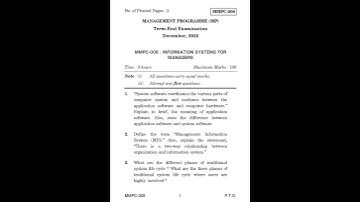 MMPC - 008    December 2022 Question Paper