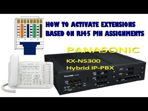 पैनासोनिक KX-NS300 हाइब्रिड IP-PABX सिस्टम | RJ45 पिन असाइनमेंट के आधार पर एक्सटेंशन कैसे सक्रिय करें